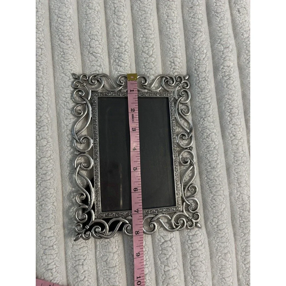 Philip Whitney Ltd Antique Silver Finish 4x6” home ornate Grandmacore old money